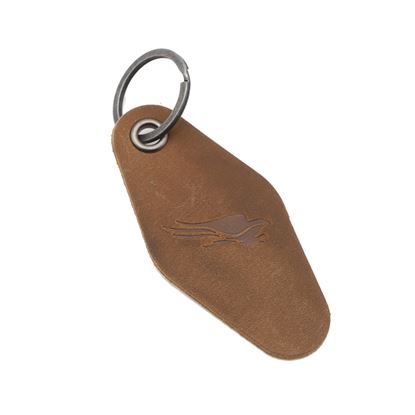 Flat Leather Keychain- Distressed