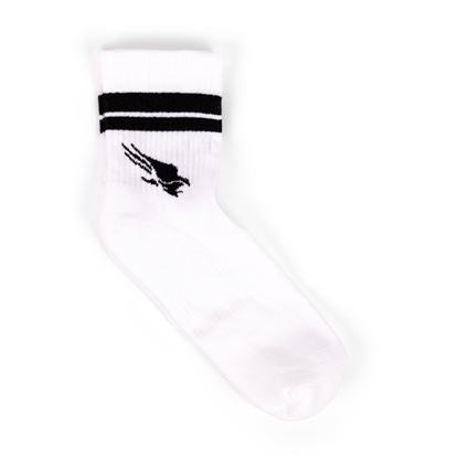 White/Black Stripe Quarter Sock