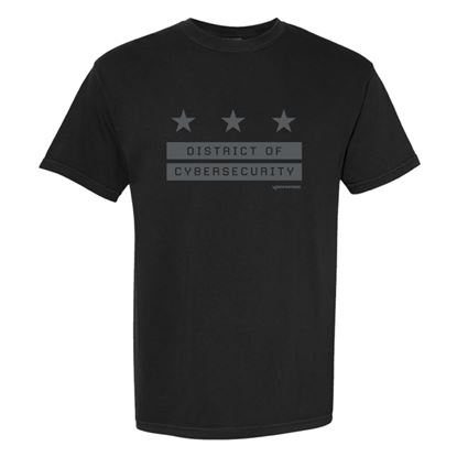 Black District of Cyber Security Star Tee