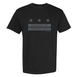 Black District of Cyber Security Star Tee