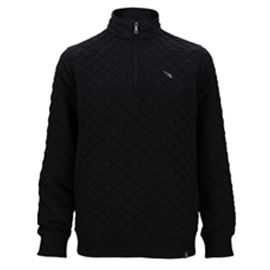 Brooks Brothers Falcon Diamond Quilt Quarter-Zip- Black